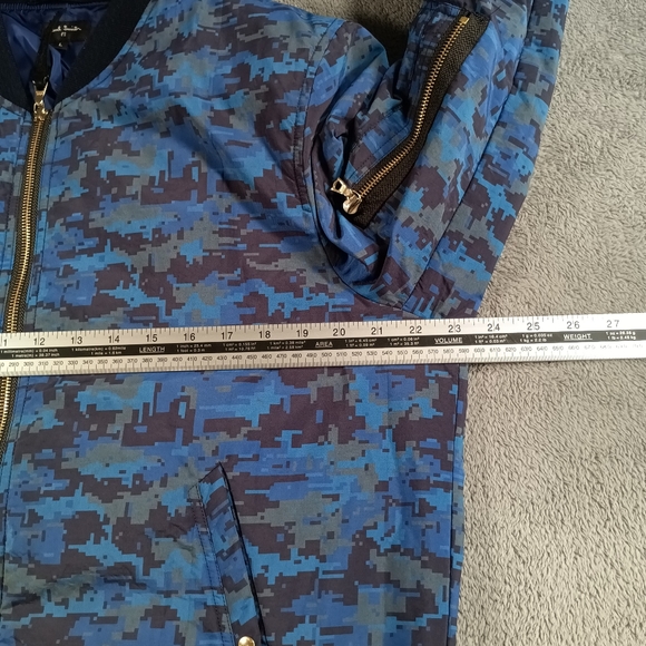 Paul Smith Bomber Jacket Blue Camo Mens Large - Picture 10 of 13
